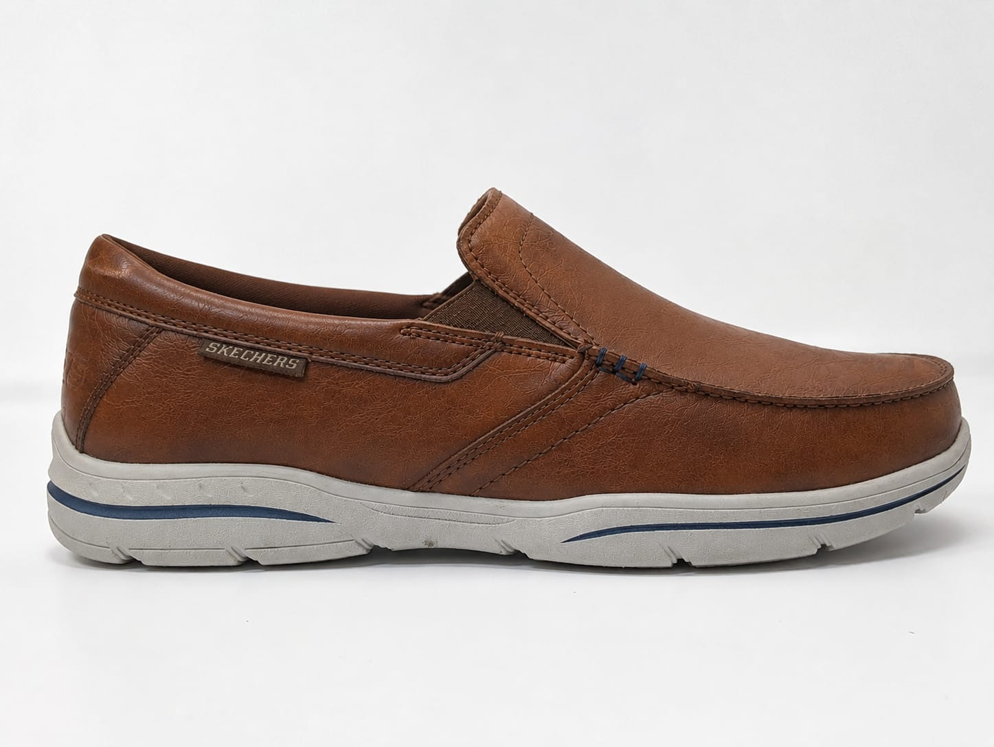 Skechers Men's Brown Leather Casual Shoes | Comfortable Everyday Wear
