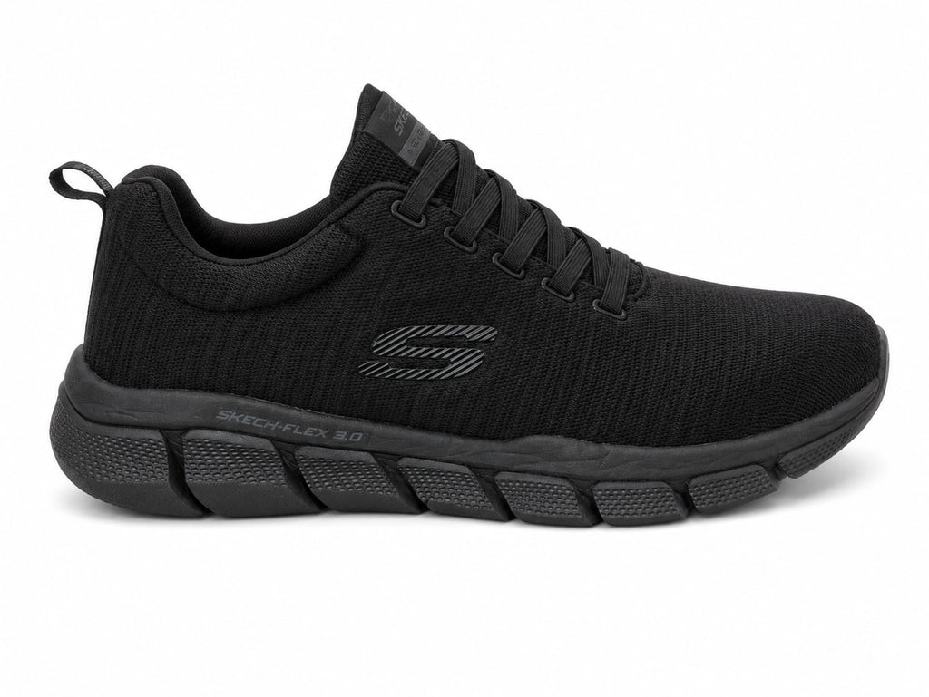 Skechers Men's Black Sports Shoes | Lightweight Running & Training Sneakers