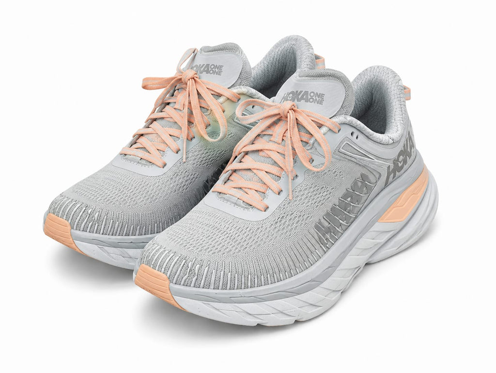HOKA Bondi 7 Women’s Running Shoes – Harbor Mist / Sharkskin | Cushioned Walking & Road Running Shoes